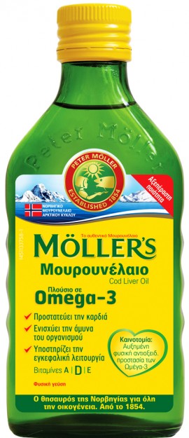 Möller’s Υγρό Mουρουνέλαιο Με Γεύση Φυσική, 250ml