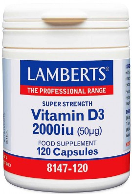 Lamberts Vitamin D3 2000iu, 120 Kάψουλες