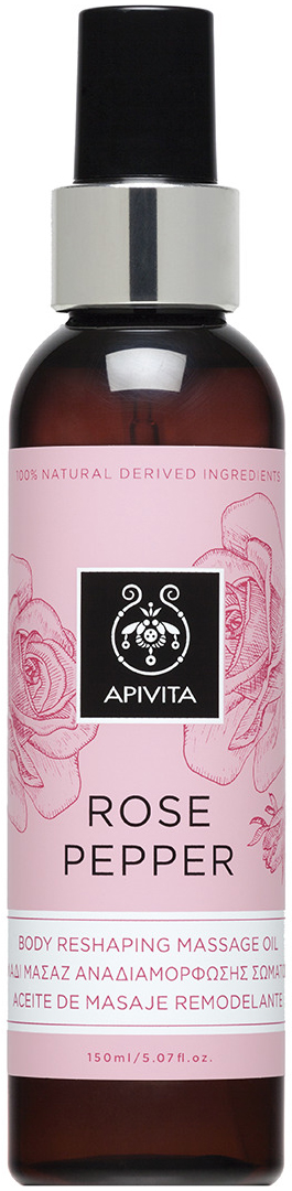 Apivita Rose Pepper Massage Oil ,150ml