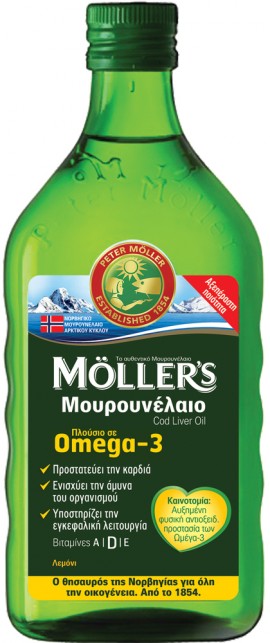 Möller’s Υγρό Mουρουνέλαιο Mε Γεύση Λεμόνι, 250ml
