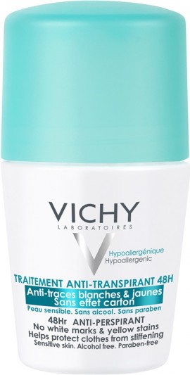 Vichy Deodorant Anti-Transpirant Roll-On Κατά Των Σημαδίων 48H, 50ml