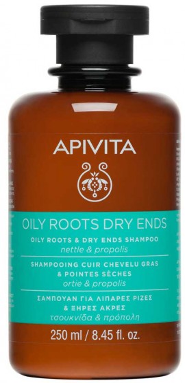 Apivita Oily Roots & Dry Ends Σαμπουάν Με Τσουκνίδα & Πρόπολη,250ml