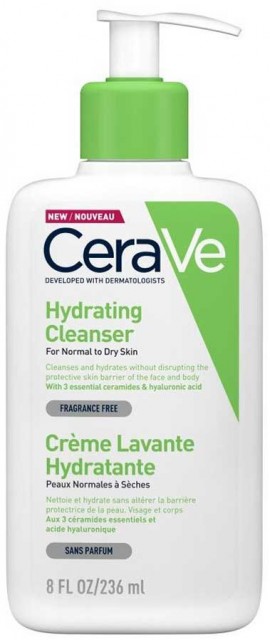 CeraVe Hydrating Cleanser Κανονική - Ξηρή Επιδερμίδα, 236ml